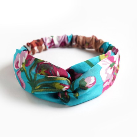 PREMIUM BANDANA SIMPUL TWIST Ala Korea Untuk Wanita - Bando Motif Bunga Cantik - Elastis