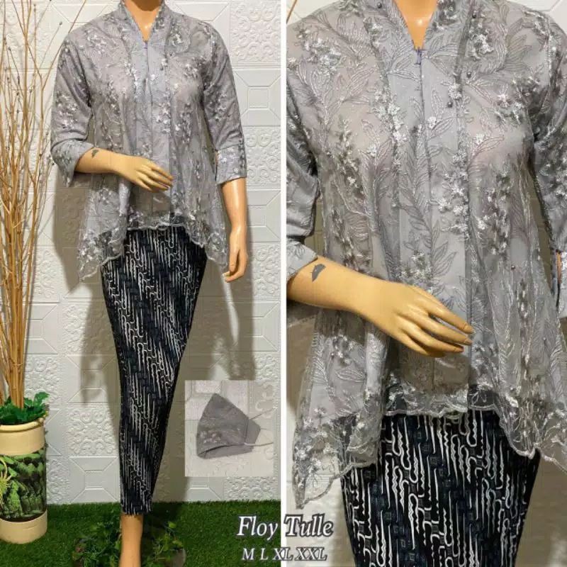 NEW SETELAN KEBAYA FLOY TILLE/KEBAYA MURAH/KEBAYA PESTA/KEBAYA TUNANGAN