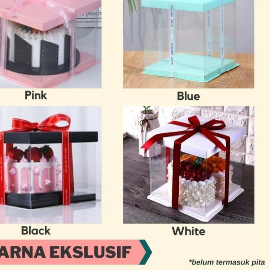 

Flash Sale!! KODE-764 Kotak kue transparan cake box mica dus kue 30 x 30 cm