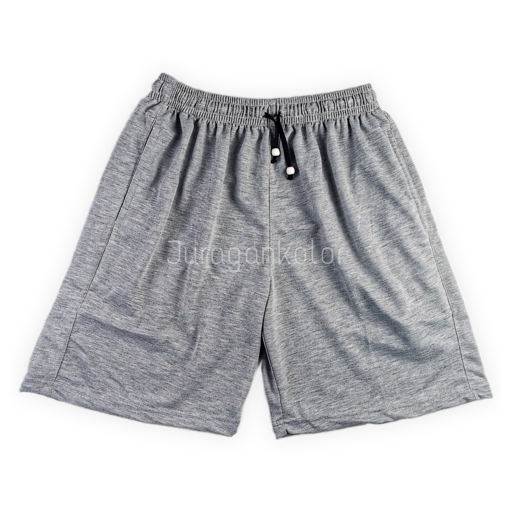 Celana Pendek Pria Santai Kolor Polos Cowok Kaos Baby Terry