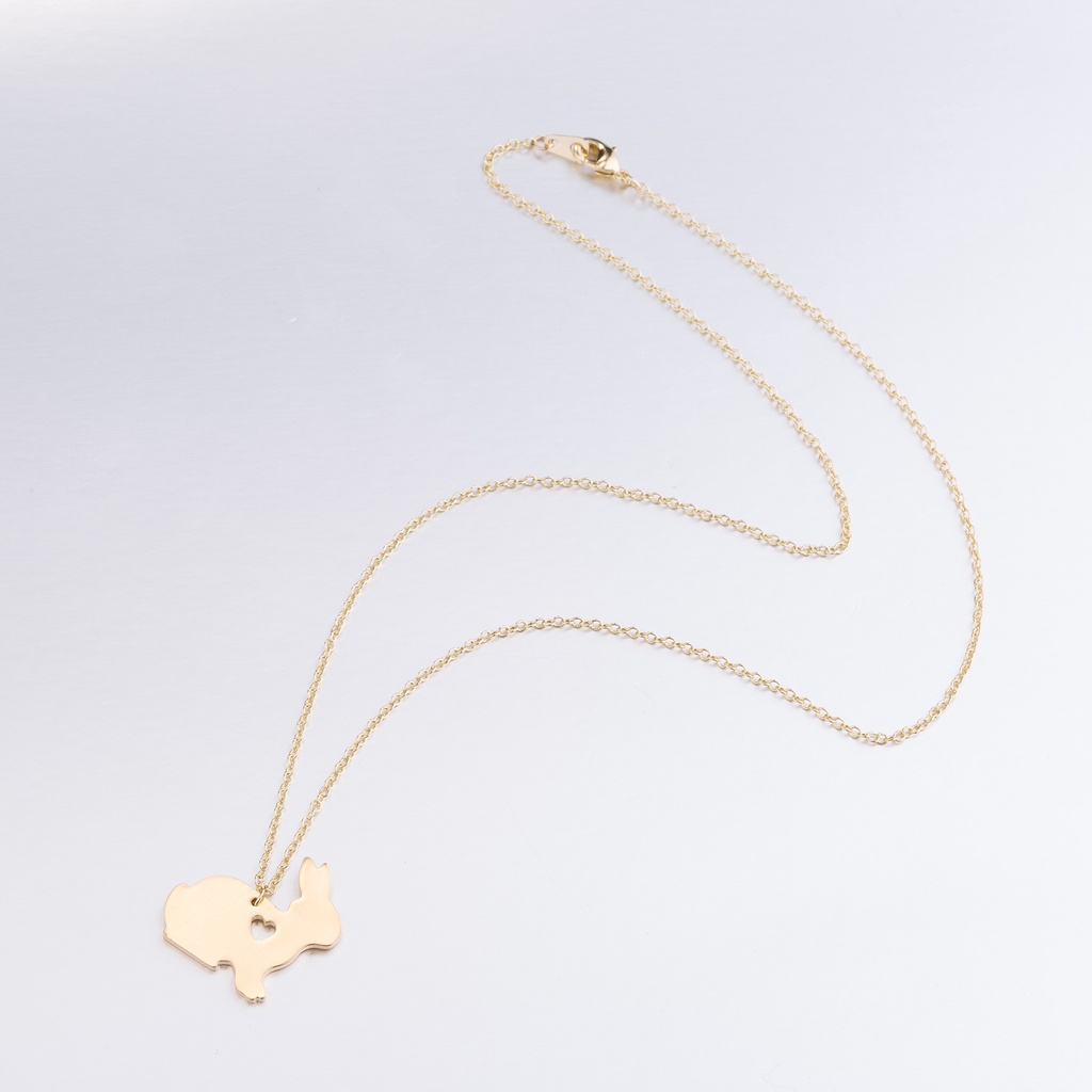 Hu Hu Hu Hu Hu Alat Bantu Pasang Kacamata♡ Kalung Rantai Klavikula Dengan Liontin Kelinci Paskah