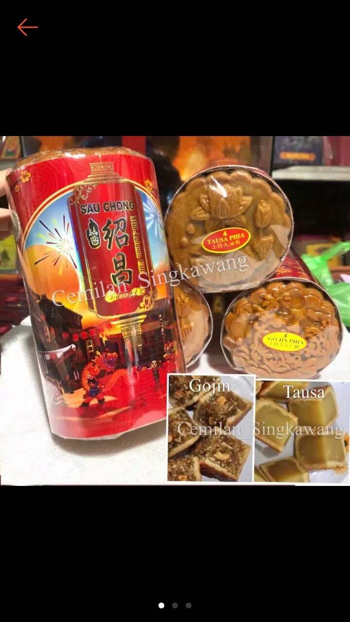 Jiu Pia 4pc Rasa Tausa & Gojin Uk. Jumbo / Mooncake Khas Singkawang / Kalbar