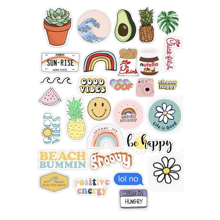 

Stiker Aesthetic Untuk Hp,Laptop,Buku Dll No Cutting Vol 5