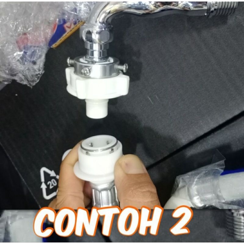 KONEKTOR MESIN CUCI  , CONEKTOR  , NEPEL SAMBUNGAN 4 Baut , INLED ,  SELANG INLET