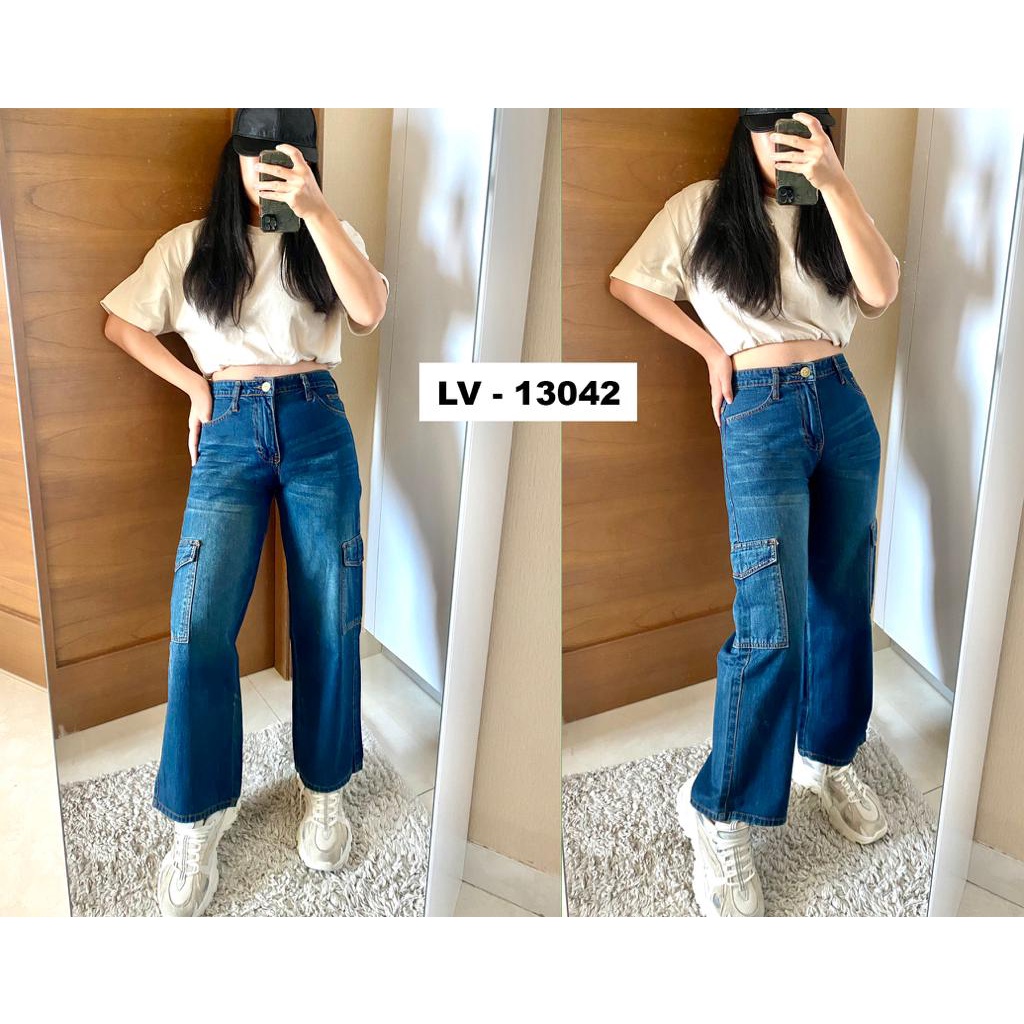 FWR - CARGO KULOT JEANS HIGHWAIST 13042