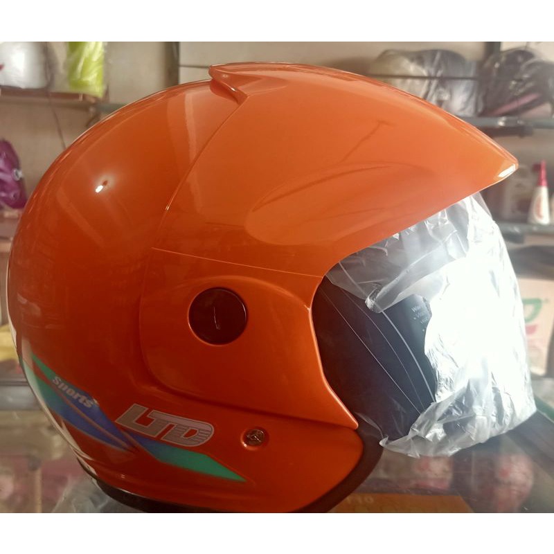 Helm LTD SPORT WARNA OREN KACA HITAM
