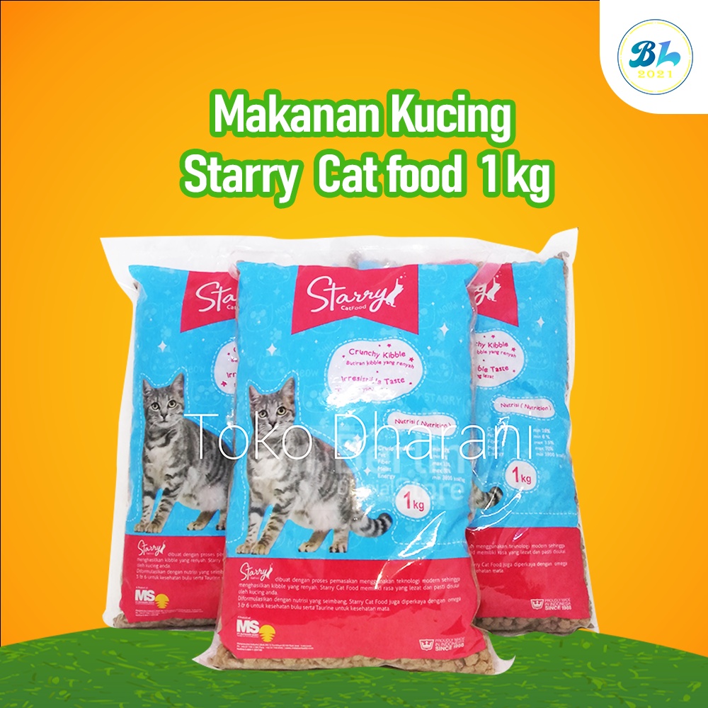 Starry Cat Food 1 Kg. Makanan Kering Kucing Starry 1 Kg