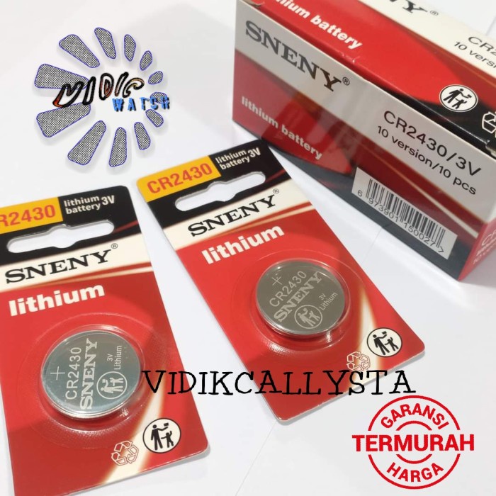 BATERAI LITHIUM 3V CR 2430 CR-2430 BATREI BATRE KANCING CR2430 ASLI ORIGINAL