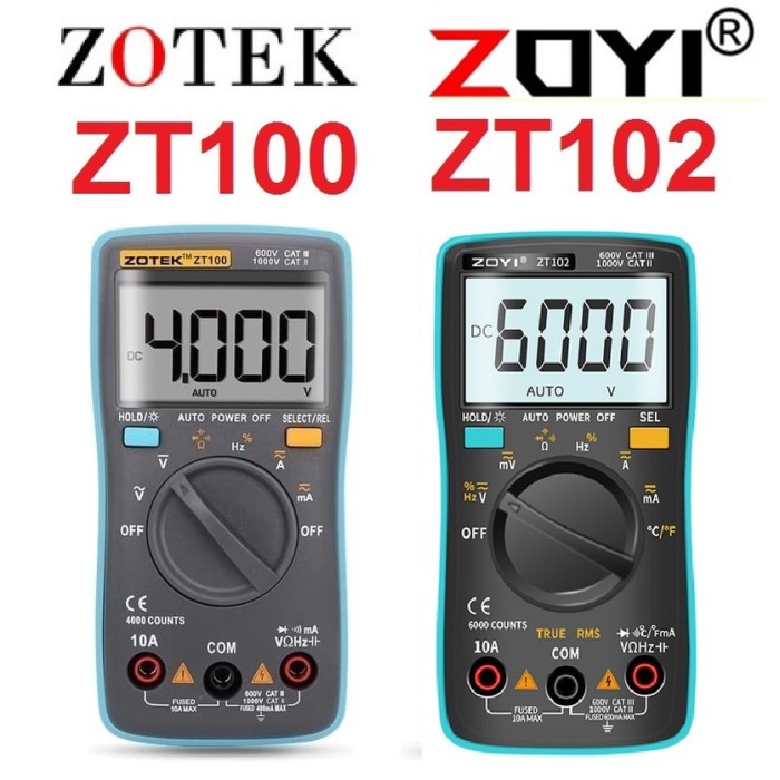 Avometer Digital Zotek ZT100 ZT102 Multitester Original Multitester