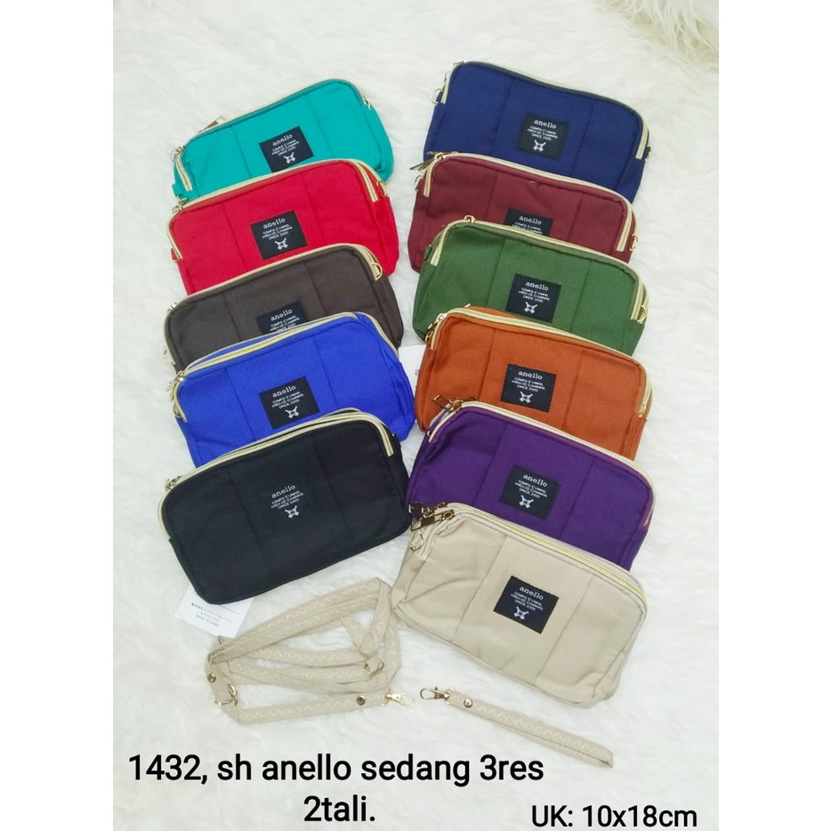 YBS Tas selempang wanita import terlaris kanvas multi fungsi 3res 2tali 1432