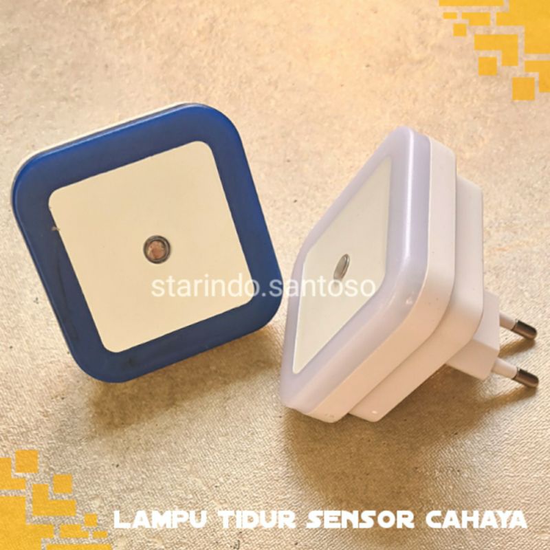 Lampu tidur sensor otomatis cahaya hemat energi listrik LED unik