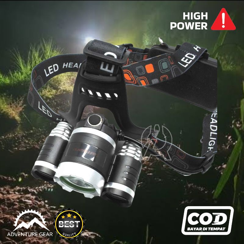 Senter Kepala TaffLed T6 LED 5000 Lumens Headlamp High Power Cree