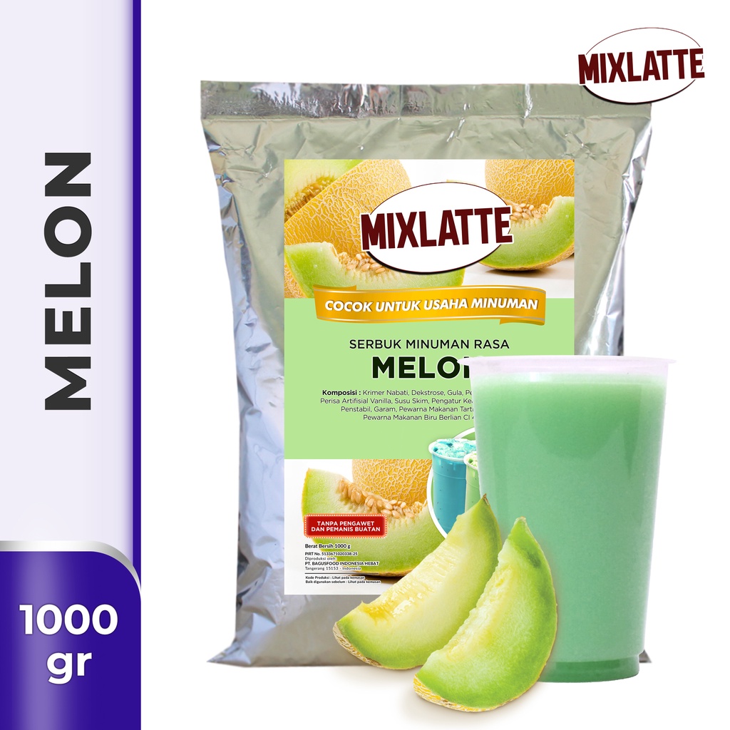 

NEW PRODUK POWDER DRINK BUBUK MINUMAN RASA MELON MIXLATTE 1KG GEMILANG874