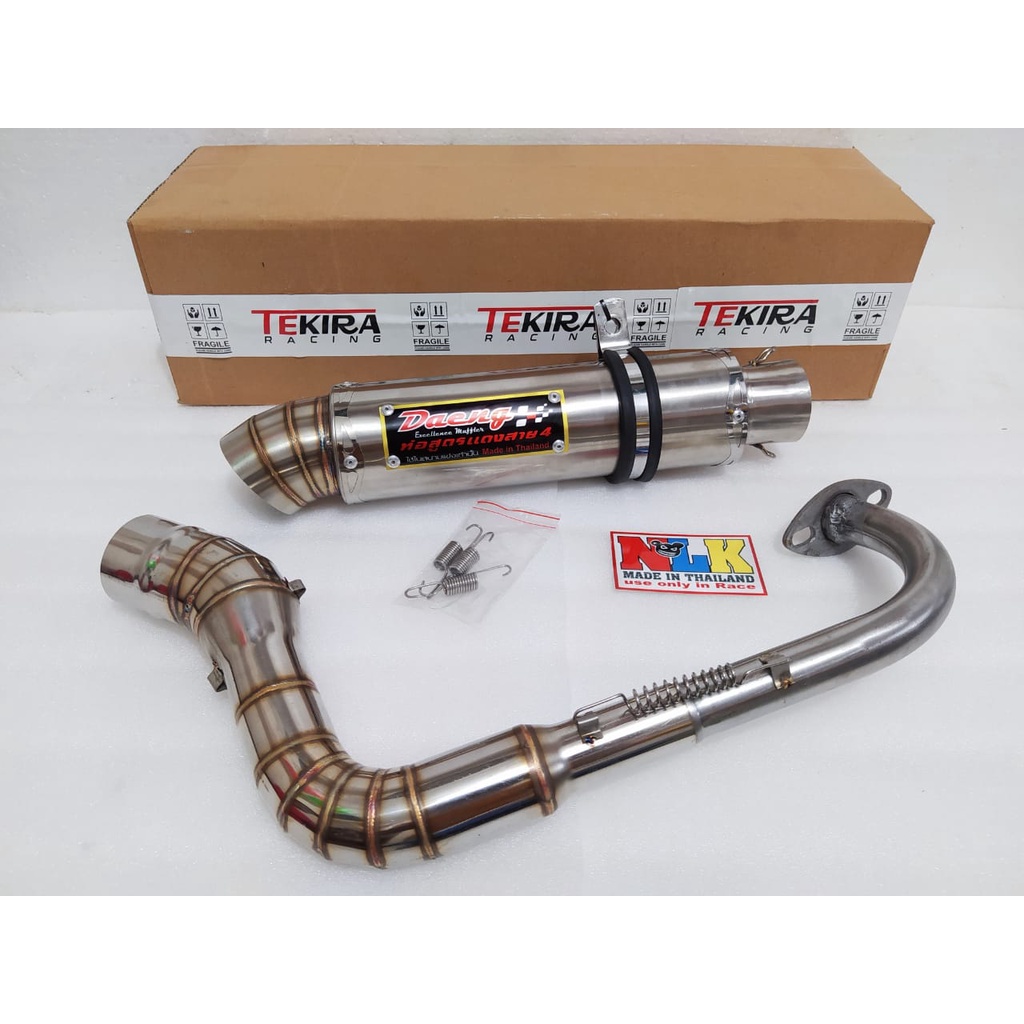 Knalpot Racing Daeng Sai Stainless Vario 150 125 110 Keyless Led Techno Bohlam Beat New Fi Deluxe eS