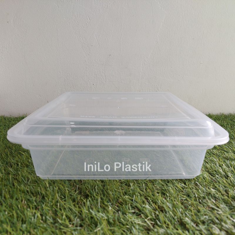 Thinwall DM 2500ml SQ / Kotak Makan 2500 ml Square - isi 25 pcs