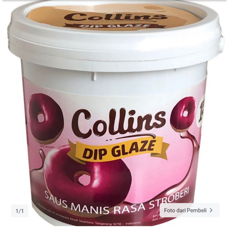 

COLLINS dip glaze STRAWBERRY 1 kg