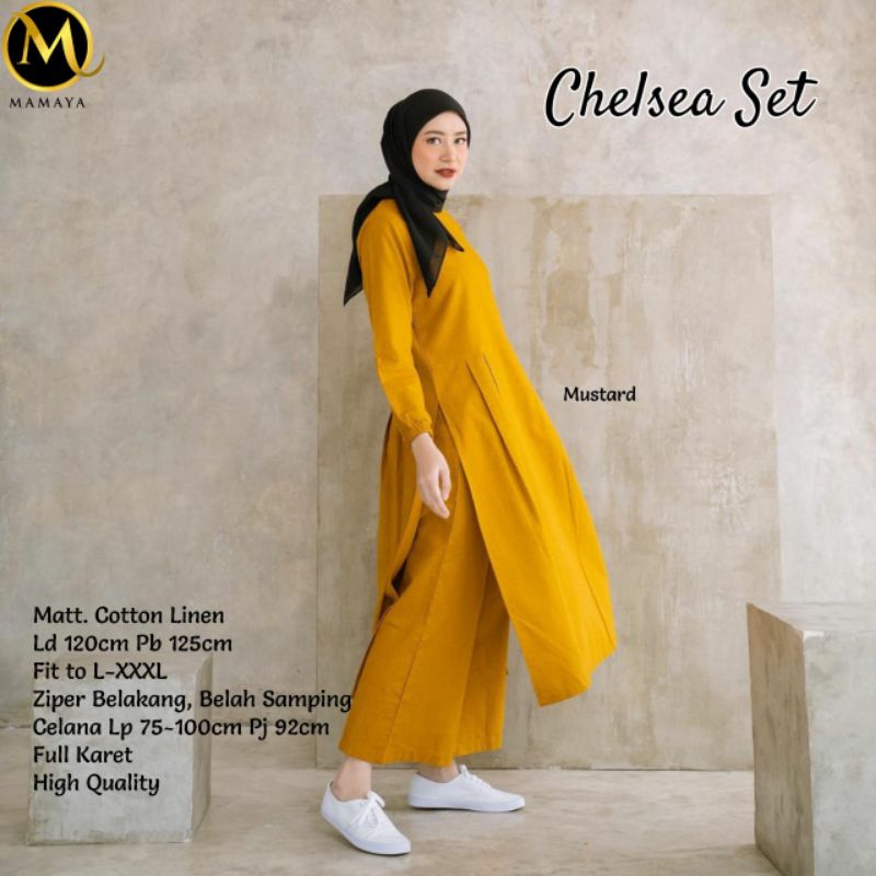Setelan Wanita Celana Panjang Kulot dan Midi Dress CHELSEA SET