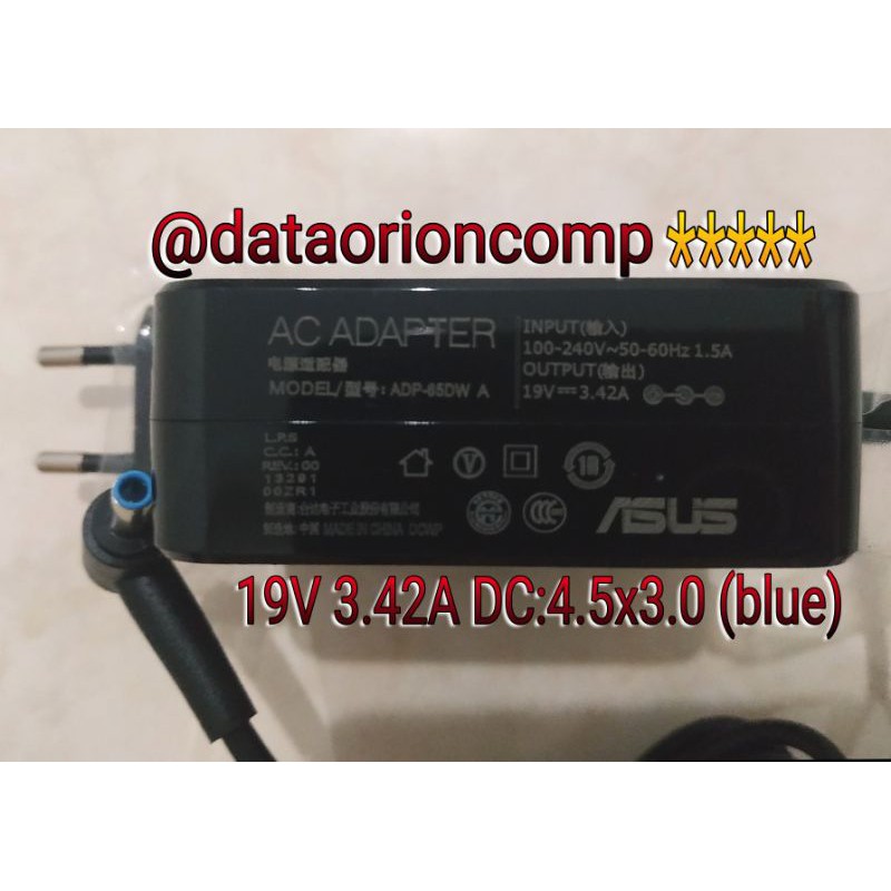 Adaptor Charger asus Kotak 19V 3.42A DC 4.5*3.0 mm