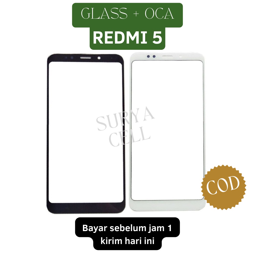 Kaca Depan Redmi 5 Kaca Lcd Kaca Touchscreen Kaca Touch screen Glass Lcd