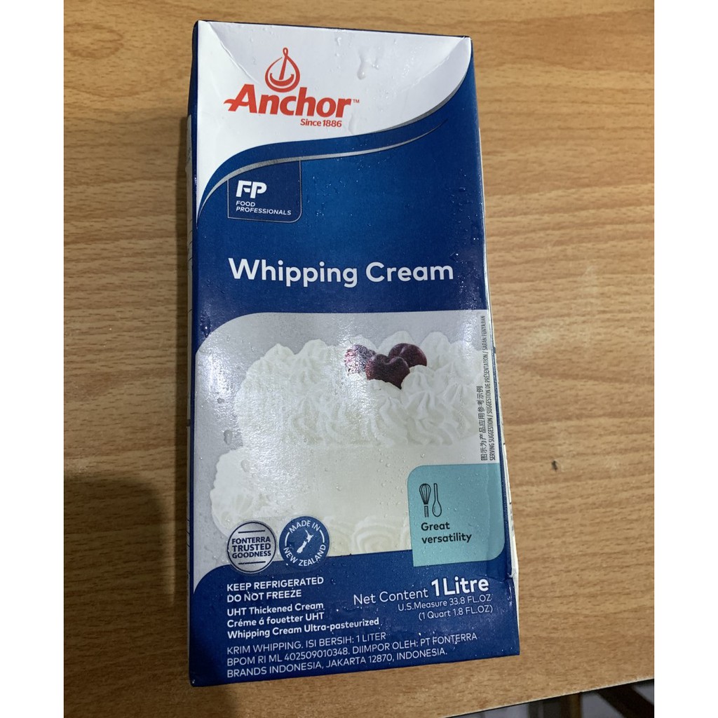 

Anchor Whipping cream 1 liter / whip krim kental 1liter