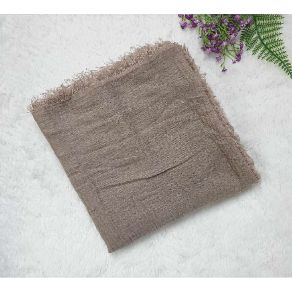 PASMINA CRINKLE MURAH SHAWL / HIJAB PASHMINA CRINKLE RAWIS KUSUT NEGRO SHAWL CRINCLE CRINCKLE IMPORT-F7-MILO