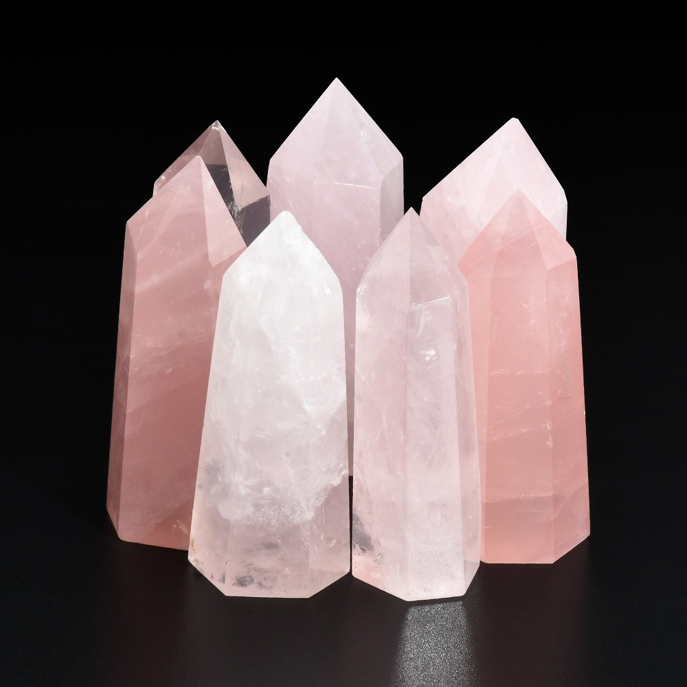 Batu Kristal Kuarsa 100% Alami Warna Pink Mawar Untuk Penyembuhan