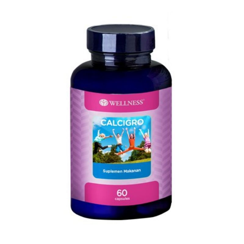 Wellness Calcigro suplemen makanan vitamin kalsium anak isi 60 kapsul