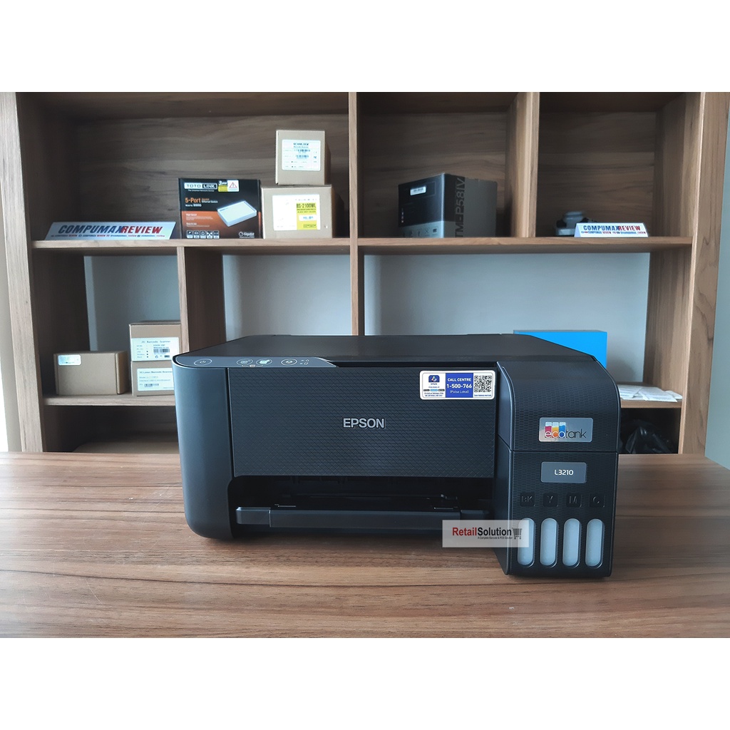 Printer AIO PSC Scan fotocopy A4 USB - Epson L3210 Infus Tanki Warna