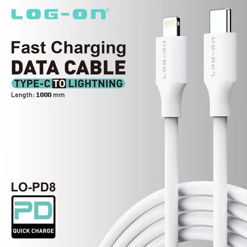 LOGON KABEL FAST CHARGING TYPE C TO LIGHTHING LO-PD8 100CM