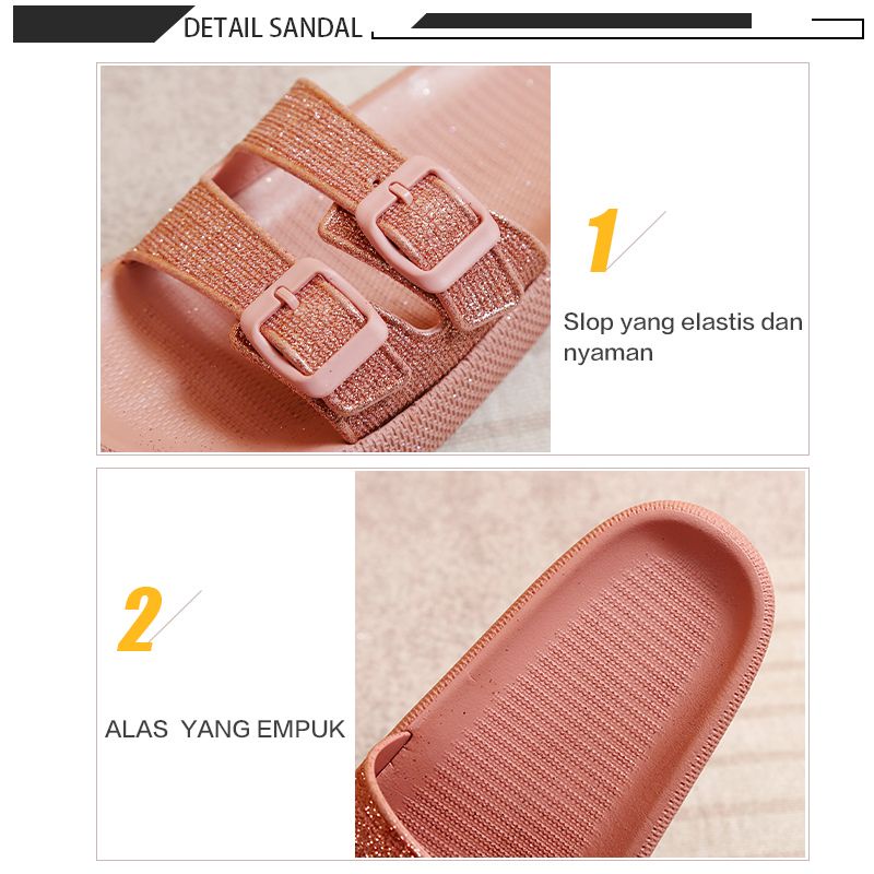 Sandal Wanita Selop Jelly Hak | Sendal Wanita | Sandal Jelly Wonderly | L1920-15