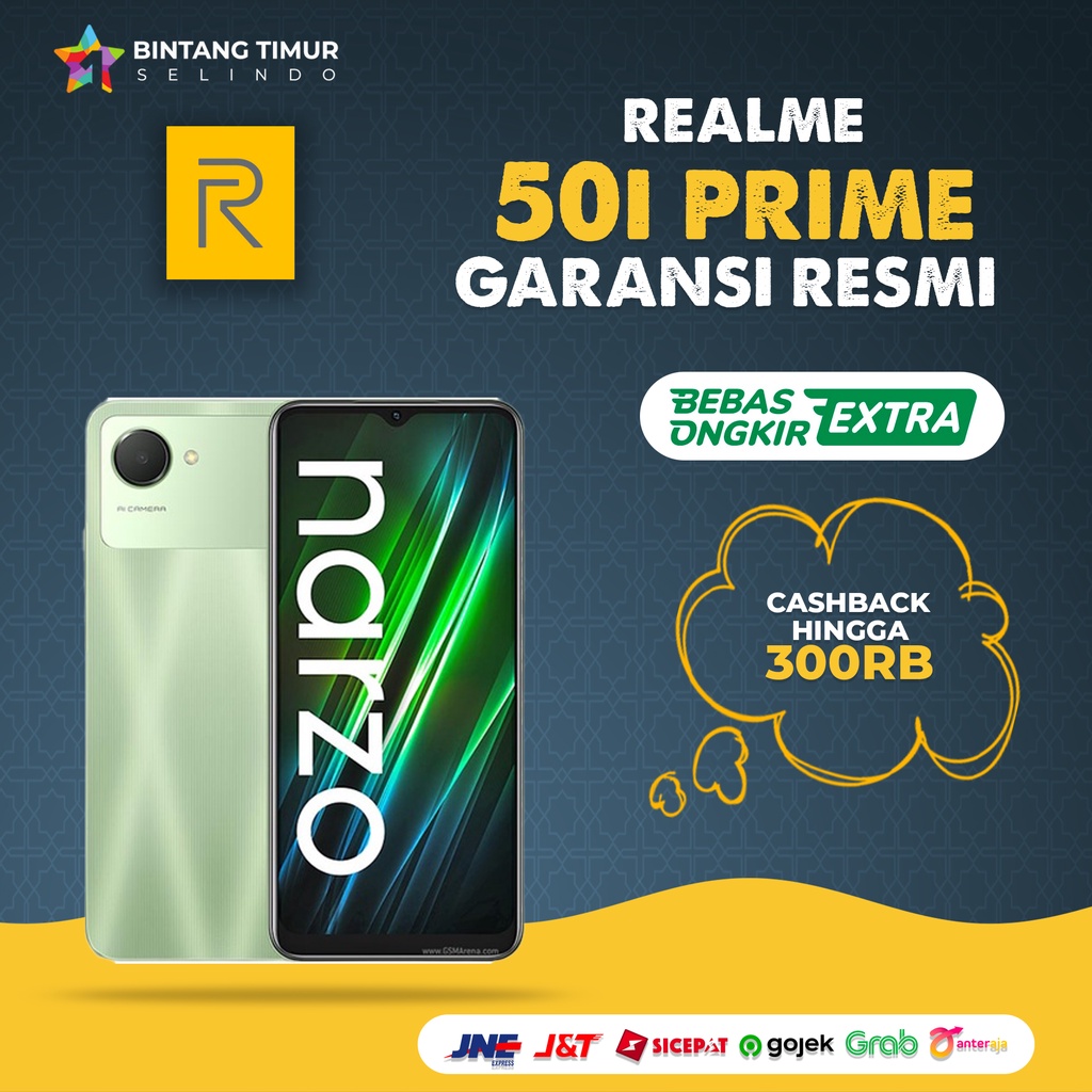 Jual Realme Narzo 50i Prime [3GB+32GB] [4GB+64GB] Garansi Resmi 1 Tahun ...