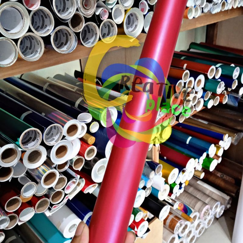 STICKER SKOTLET MOTOR WARNA MERAH DOF (MERAH DOP)