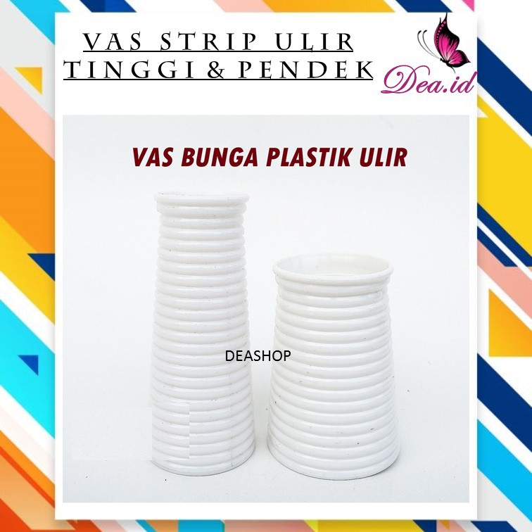 [DEASHOP] VAS BUNGA STRIP ULIR BAHAN MELAMIN - POT BUNGA PLASTIK ARTFISIAL