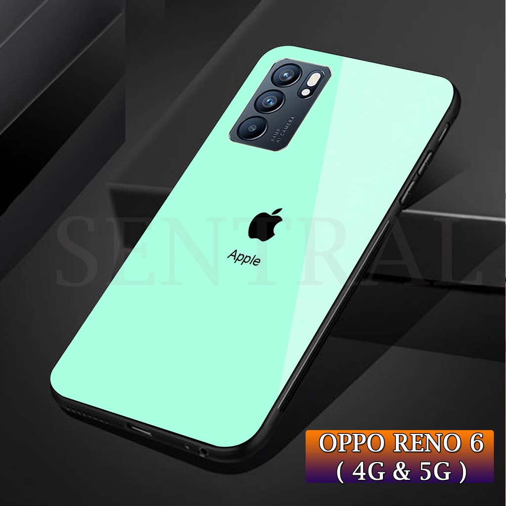 Softcase Glass Kaca OPPO RENO 6 (4G/5G) - Casing HP OPPO RENO 6 (4G/5G) [ S40 ].