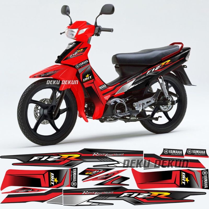 striping variasi f1zr / striping variasi f1zr merah hitam / striping variasi fizr / striping variasi
