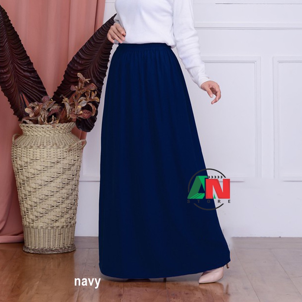 Rok polos panjang / rok polos / rok skirt / rok muslim panjang / bawahan wanita