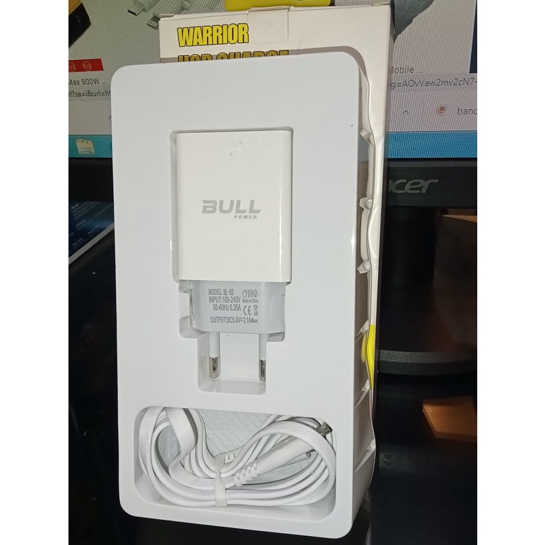 CHARGER HP BULL 2.1A ADAPTOR BULL ORIGINAL - Warrior USB Charger