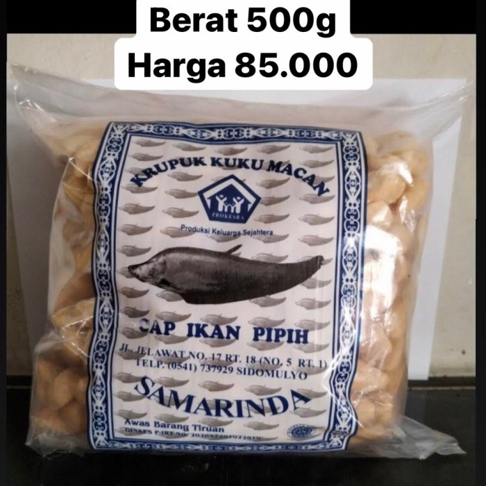 

TERLARIS Amplang Kuku Macan Cap Ikan Pipih Khas Samarinda 500gr (Kemasan Besar)