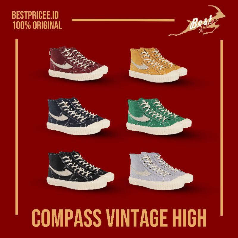 Sepatu Compass Vintage Hi BNIB Fullset 100% ORIGINAL