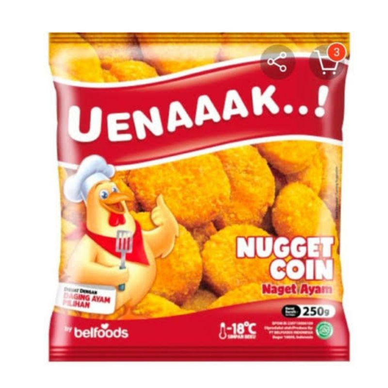 

Uenak naget ayam Belfoods 500gr