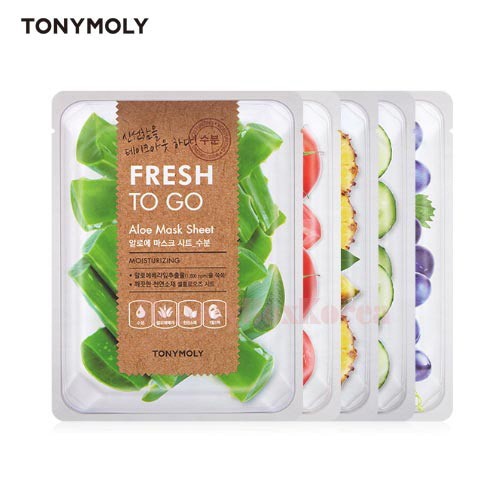 Tony moly маска тканевая для лица с цитрусом fresh to go mask sheet yuja 22г