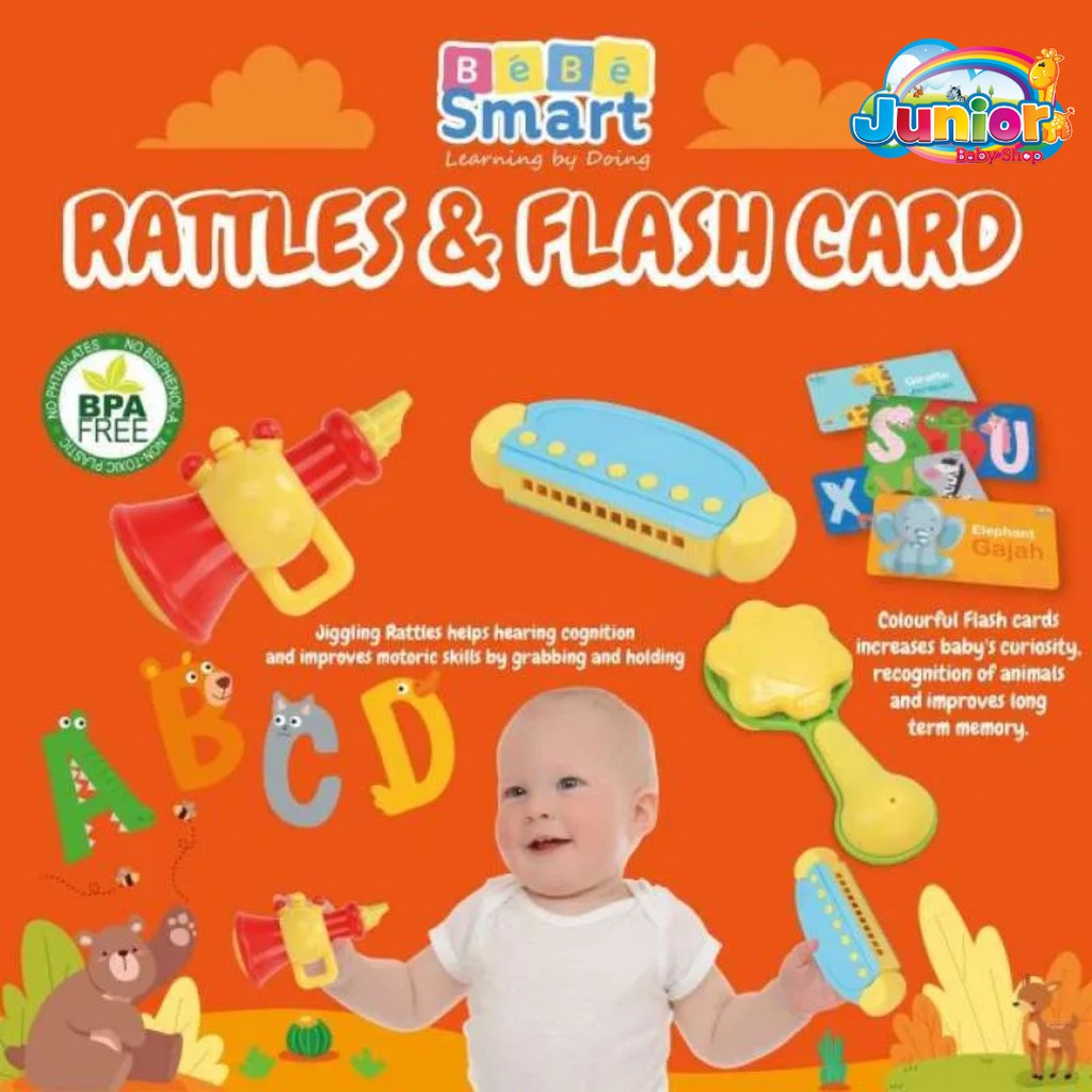 Bebe Smart Rattles&amp;Flash Card Set