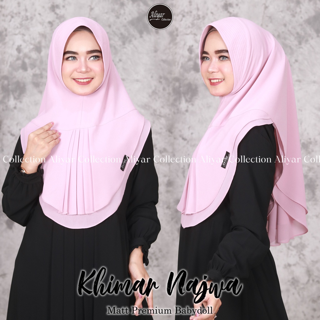 KHIMAR  NAJWA ORIGINAL ALIYAR BY AWLIYA //CERUTY BABYDOLL PREMIUM//HIJAB INSTAN//JILBAB INSTAN//KHIM