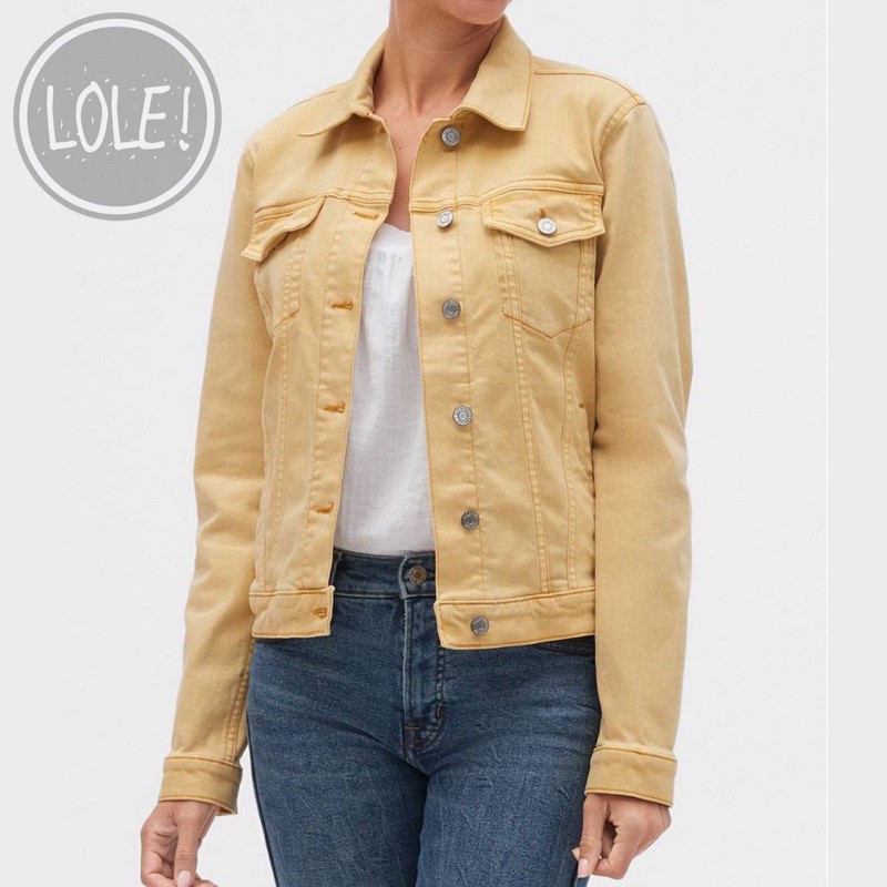 beige denim jacket