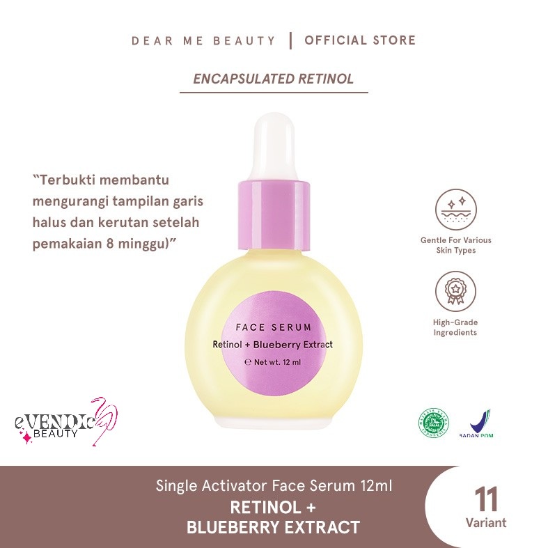 Dear Me Beauty Retinol + Blueberry Extract Face Serum - 12ml| serum retinol