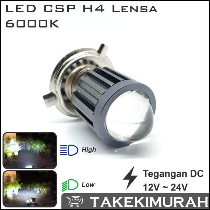Lampu Led Laser Csp Motor H4 Lensa Cut Off 12V 24V Dc Putih