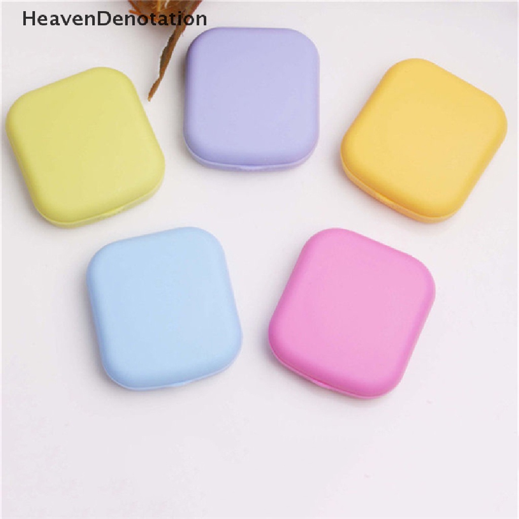 (Heavendenotation) Tempat Softlens / Lensa Kontak Mini Dengan Cermin Untuk Travel