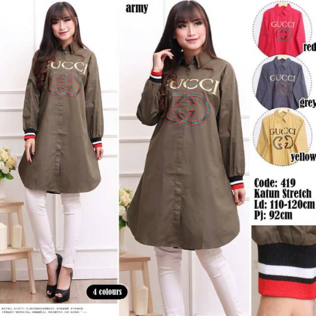 Kemeja tunik gucci