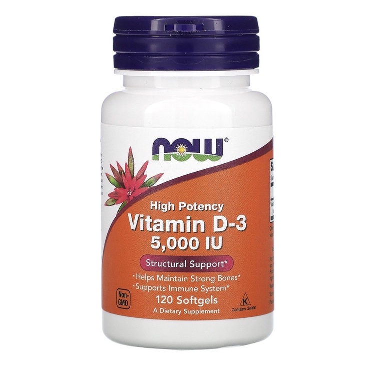 NOW Vitamin D3 5000 IU Original from USA