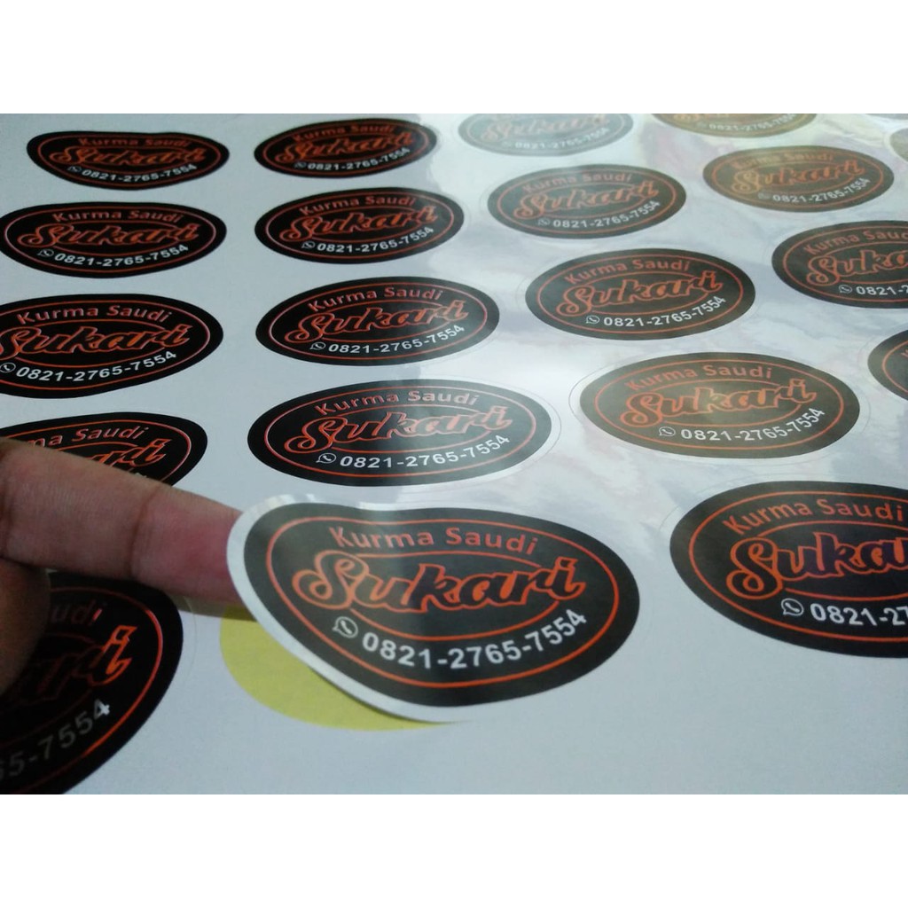 Cetak Stiker Vinyl / Cetak Stiker Label Kemasan / Label Usaha Makanan / Cetak Label Minuman